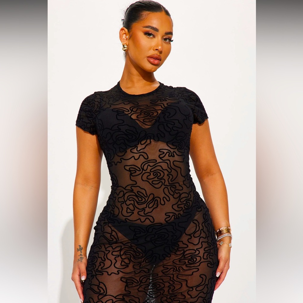Elegant Black Sheer Top